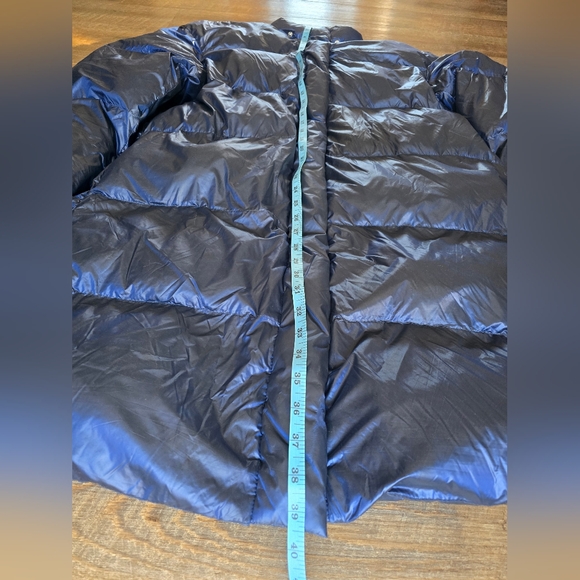 Fabletics Quilted Long Puffer Jacket Blue XL - Picture 9 of 10